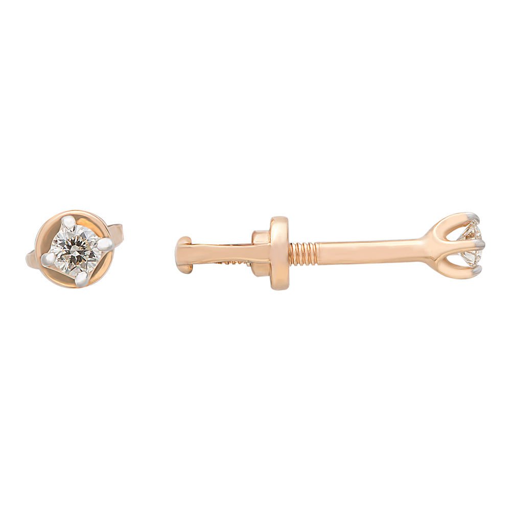 

Серьги из красного золота с бриллиантом 585Gold 102003621, 102003621
