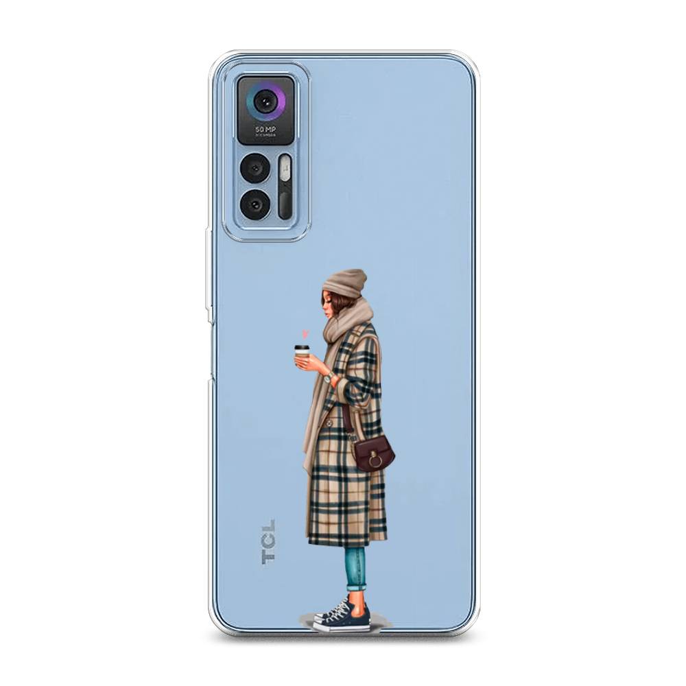 

Чехол на TCL 30 "Утренний кофе", Коричневый;бежевый, 290950-6