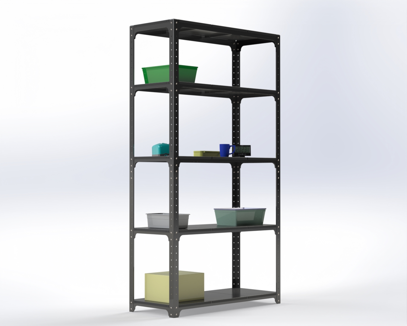 

Стеллаж Metalex Kit Comfort 1800х1100х300 5 полок, Серый, Kit Comfort