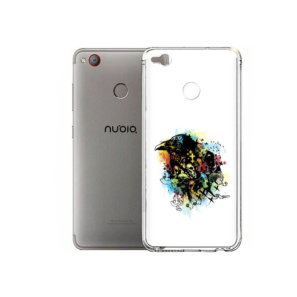 

Чехол MyPads Tocco для ZTE Nubia Z11 Mini ворон и черепа (PT53565.450.273), Tocco