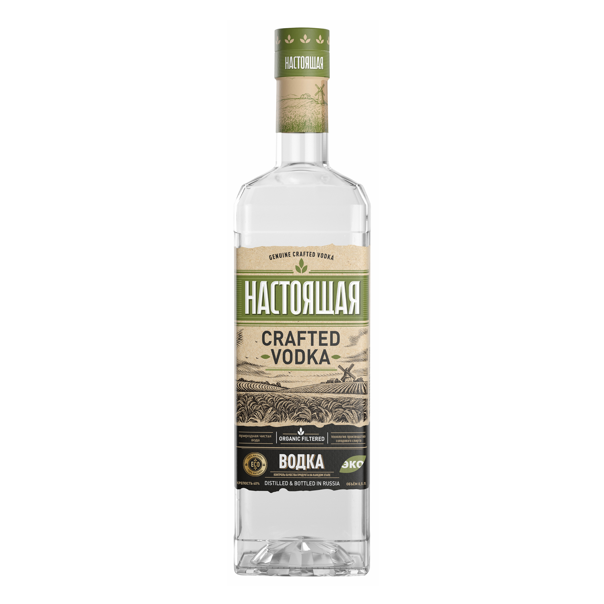 

Водка Настоящая Крафтовая 40% 0,5 л