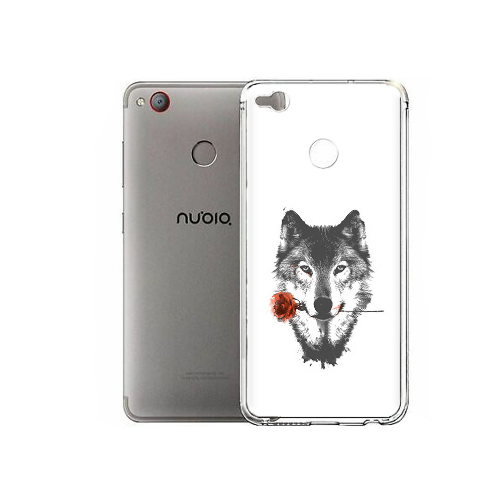 Чехол MyPads Tocco для ZTE Nubia Z11 Mini волк с розой (PT53565.450.270)