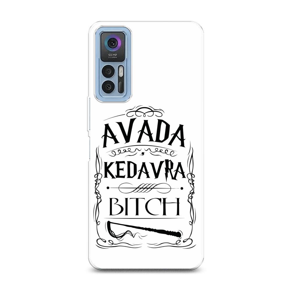 

Чехол на TCL 30 "Avada kedavra bitch", Белый;серый;черный, 290950-6