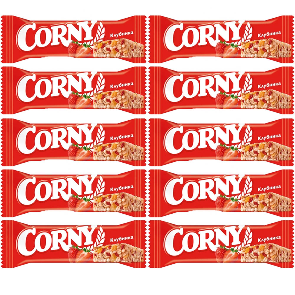 

Батончик злаковый Corny Big с клубникой 40г - 10шт.