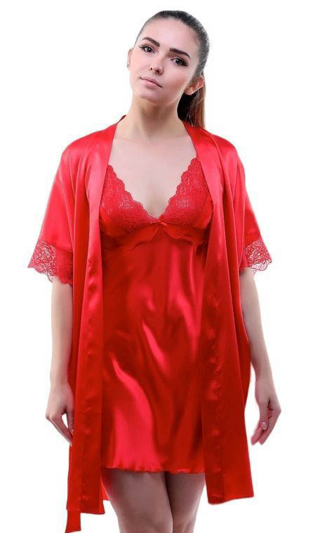 

Ночная сорочка женская Belweiss 3721024694 красная 2XL, Красный, 3721024694