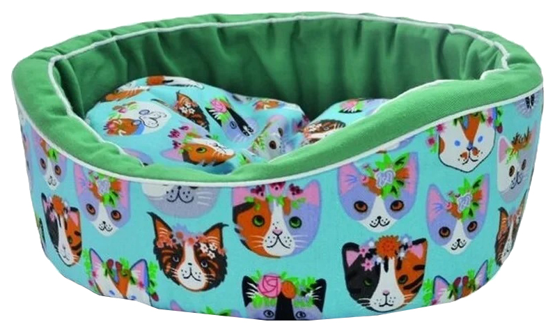 

Лежанка для кошек и собак Homepet полиэстер 43x49x17см голубой, разноцветный