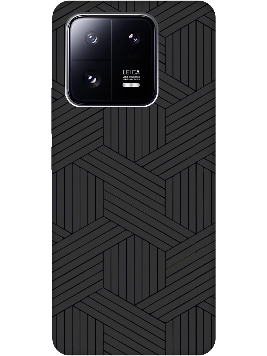 

Силиконовый чехол на Xiaomi 13 Pro с рисунком "Милый узор" Soft Touch черный, 20000269