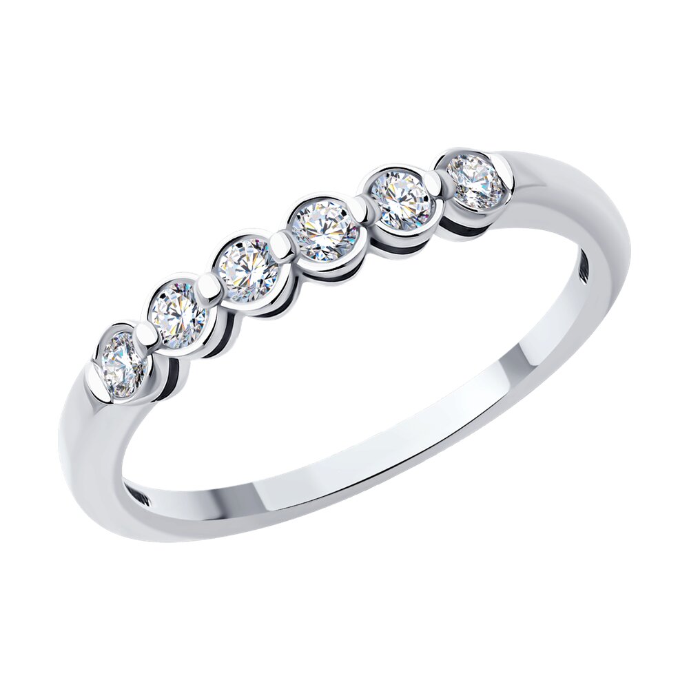 Кольцо из белого золота р. 16 Diamant 52-210-02117-1, бриллиант