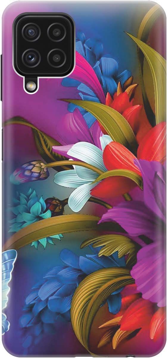 

Чехол на Samsung Galaxy A22 "Фантастические цветы", Зеленый;красный, 2149