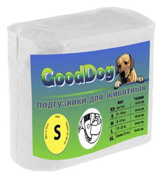 

Подгузники для домашних собак GOOD DOG, 16 шт 32-46 см