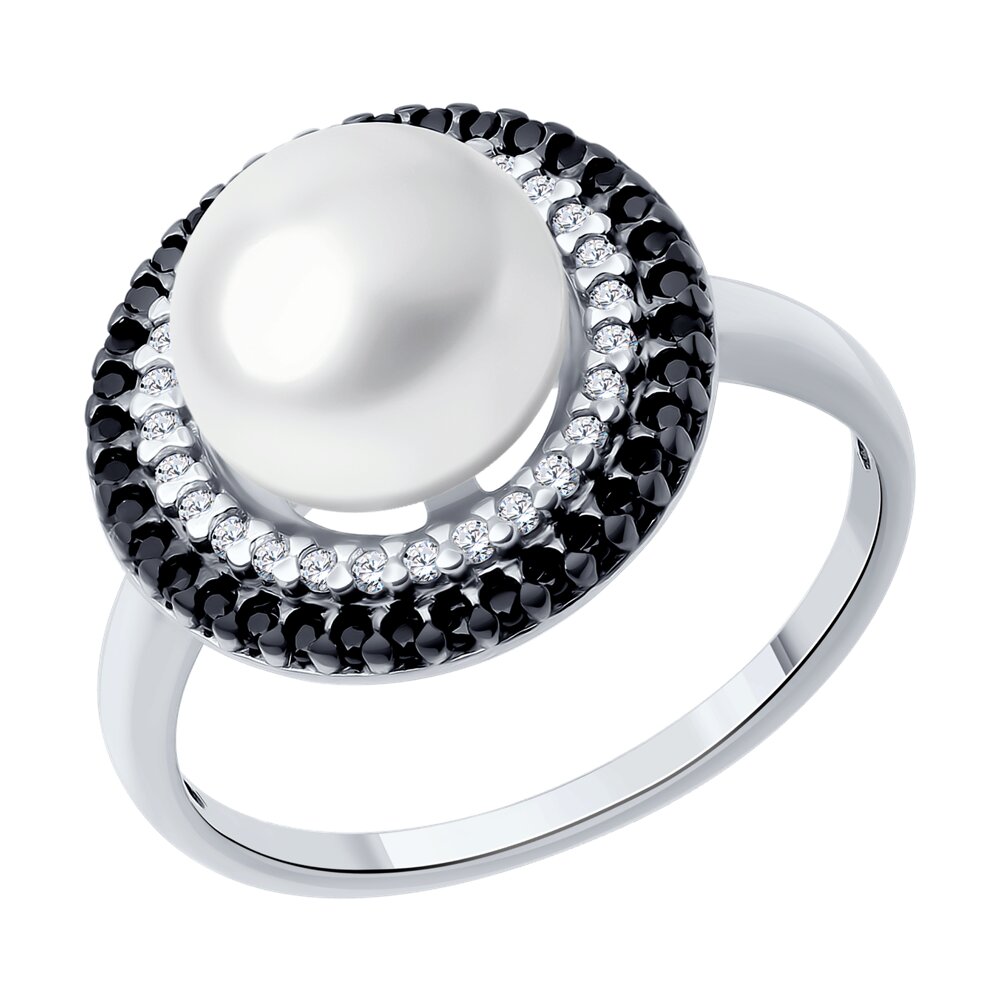 

Кольцо из серебра р. 19,5 Diamant 94-310-01918-1, фианит\шпинель\жемчуг культивированный, 94-310-01918-1