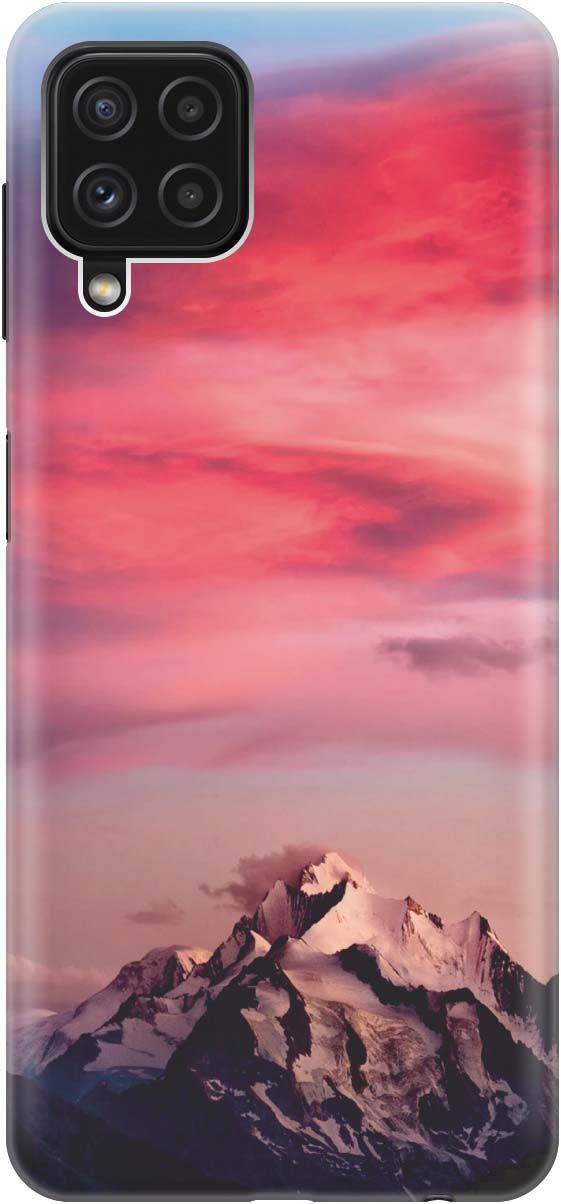

Чехол на Samsung Galaxy A22 "Горы и небо", Коричневый;розовый, 2149