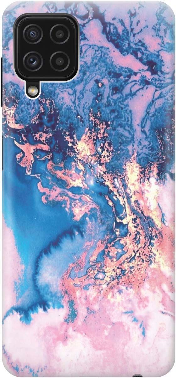 

Чехол на Samsung Galaxy A22 "Синий мрамор", Голубой, 2148