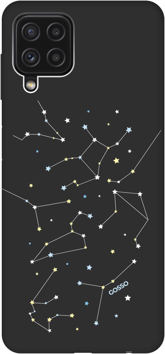 

Чехол на Samsung Galaxy A22 "Constellations" черный, Черный;белый, 2065