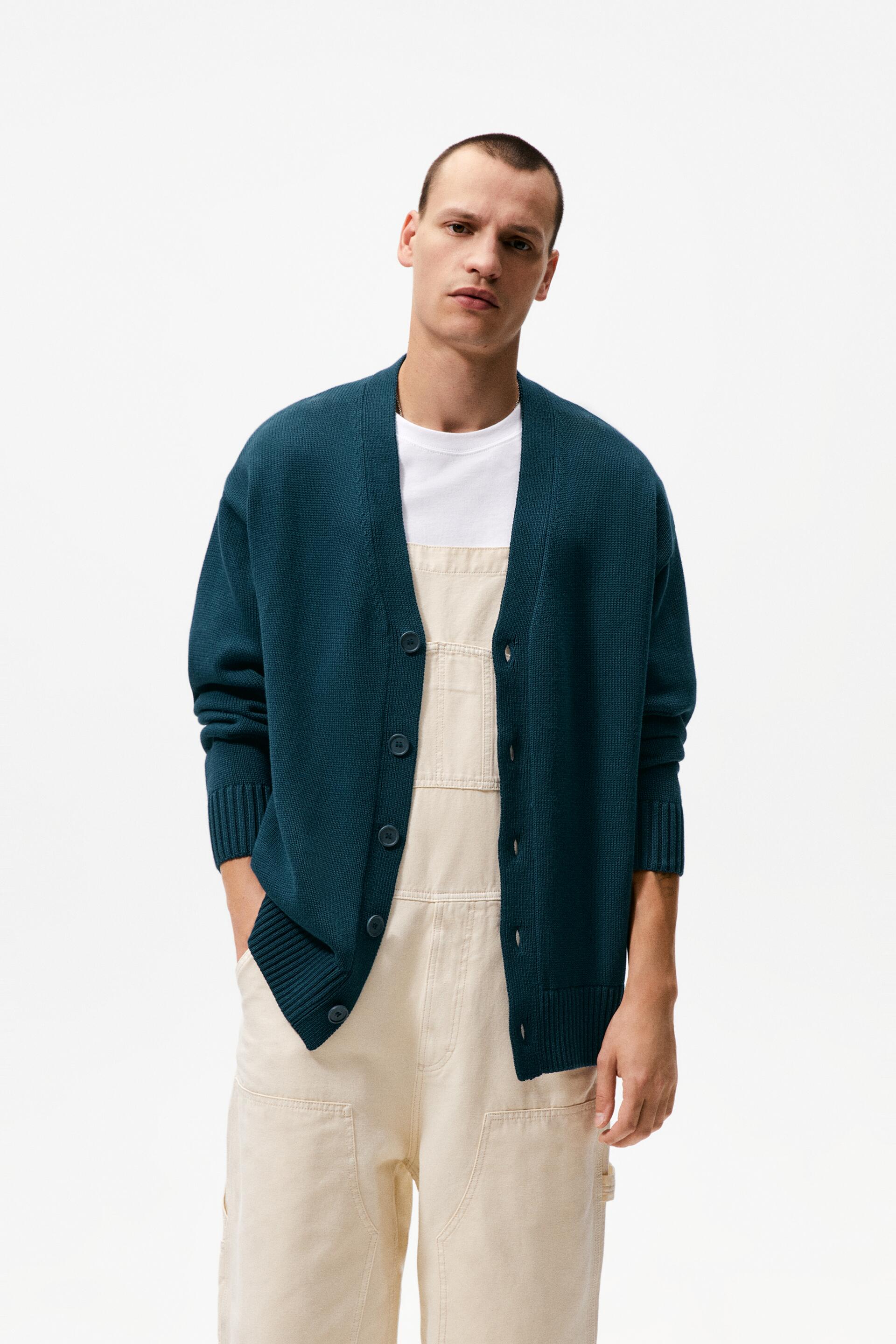 

Кардиган мужской ZARA 05755304 бирюзовый M (доставка из-за рубежа), 05755304