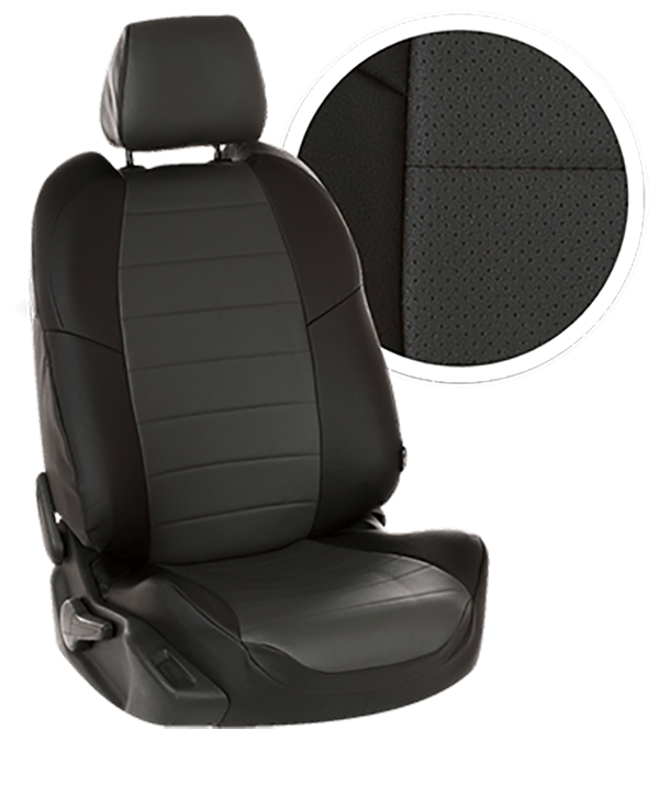 

Авточехлы Автопилот Skoda Octavia Tour Экокожа / Черный + Темно-серый