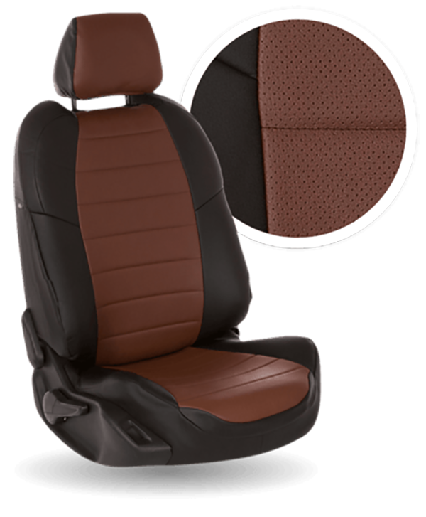 

Авточехлы Автопилот Skoda Octavia Tour Экокожа / Черный + Темно-коричневый