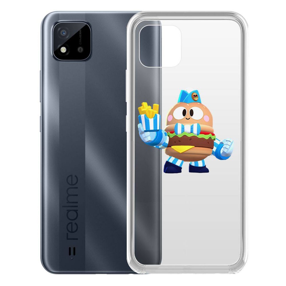 

Чехол-накладка Brawl Stars-Бургер Лу для Realme C11