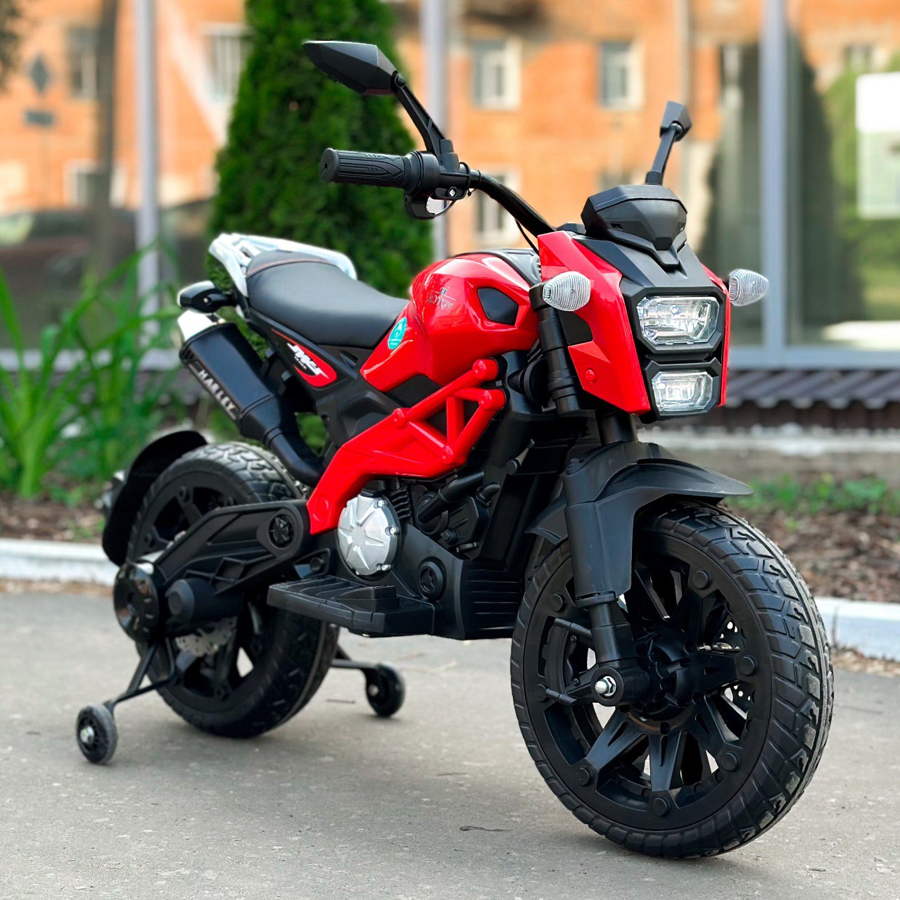 Детский электромотоцикл JOYOY HARLEY, на аккумуляторе, красный