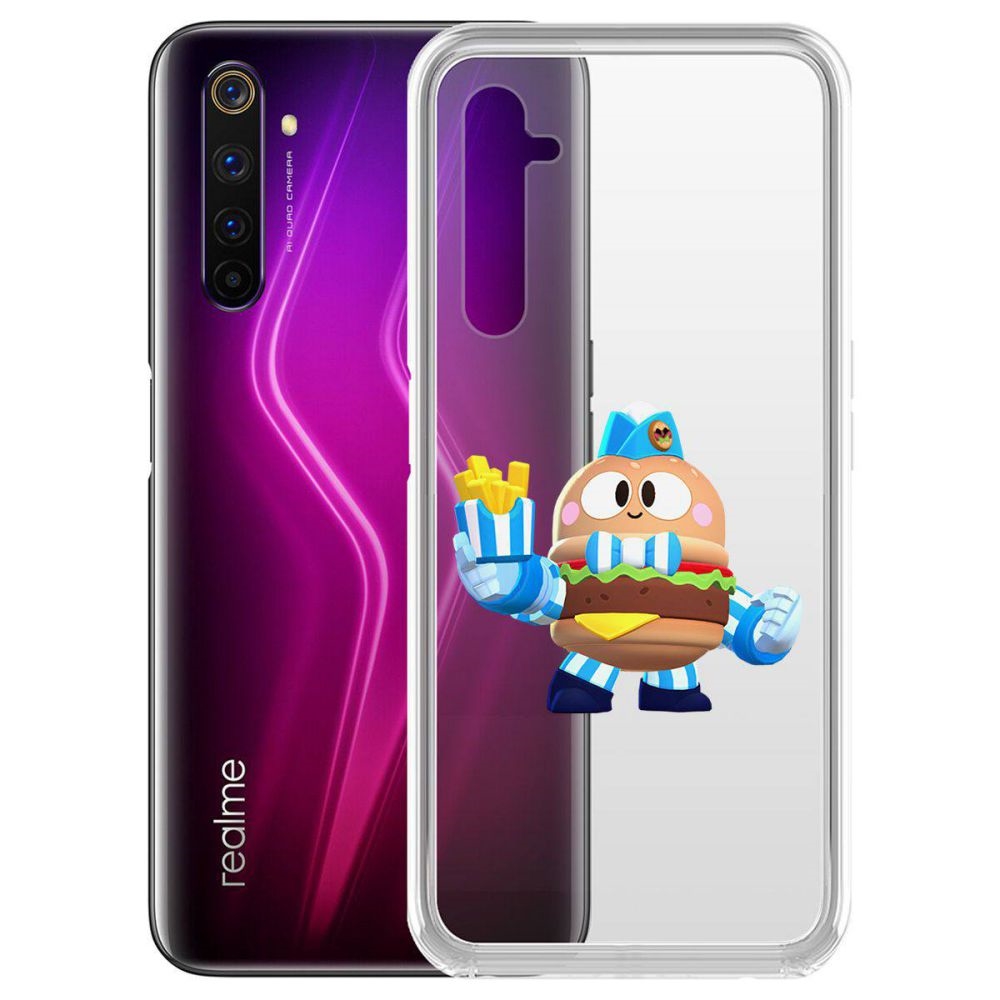 

Чехол-накладка Brawl Stars-Бургер Лу для Realme 6 Pro
