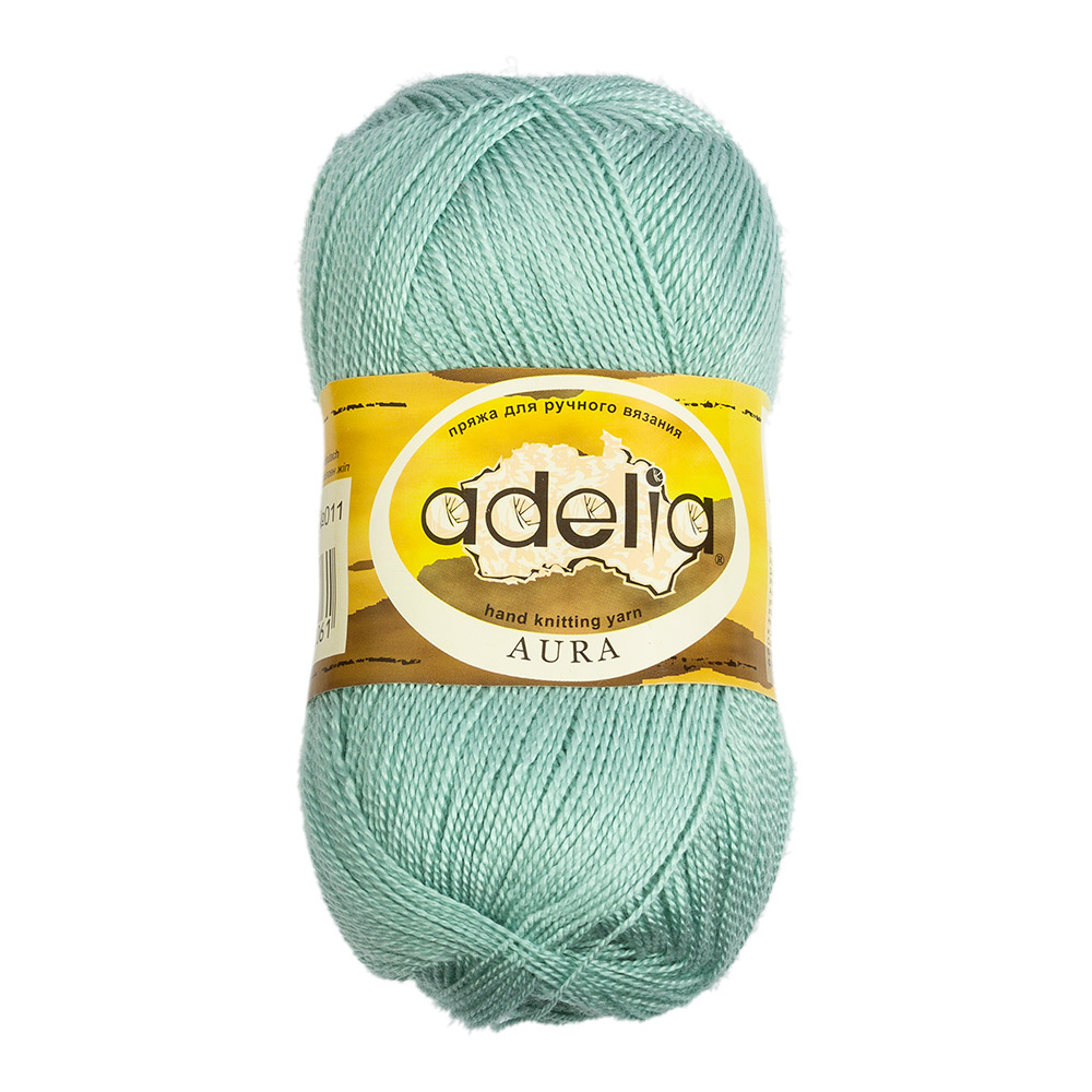 

Пряжа Adelia Aura №011 светло-мятный, Зеленый, Aura