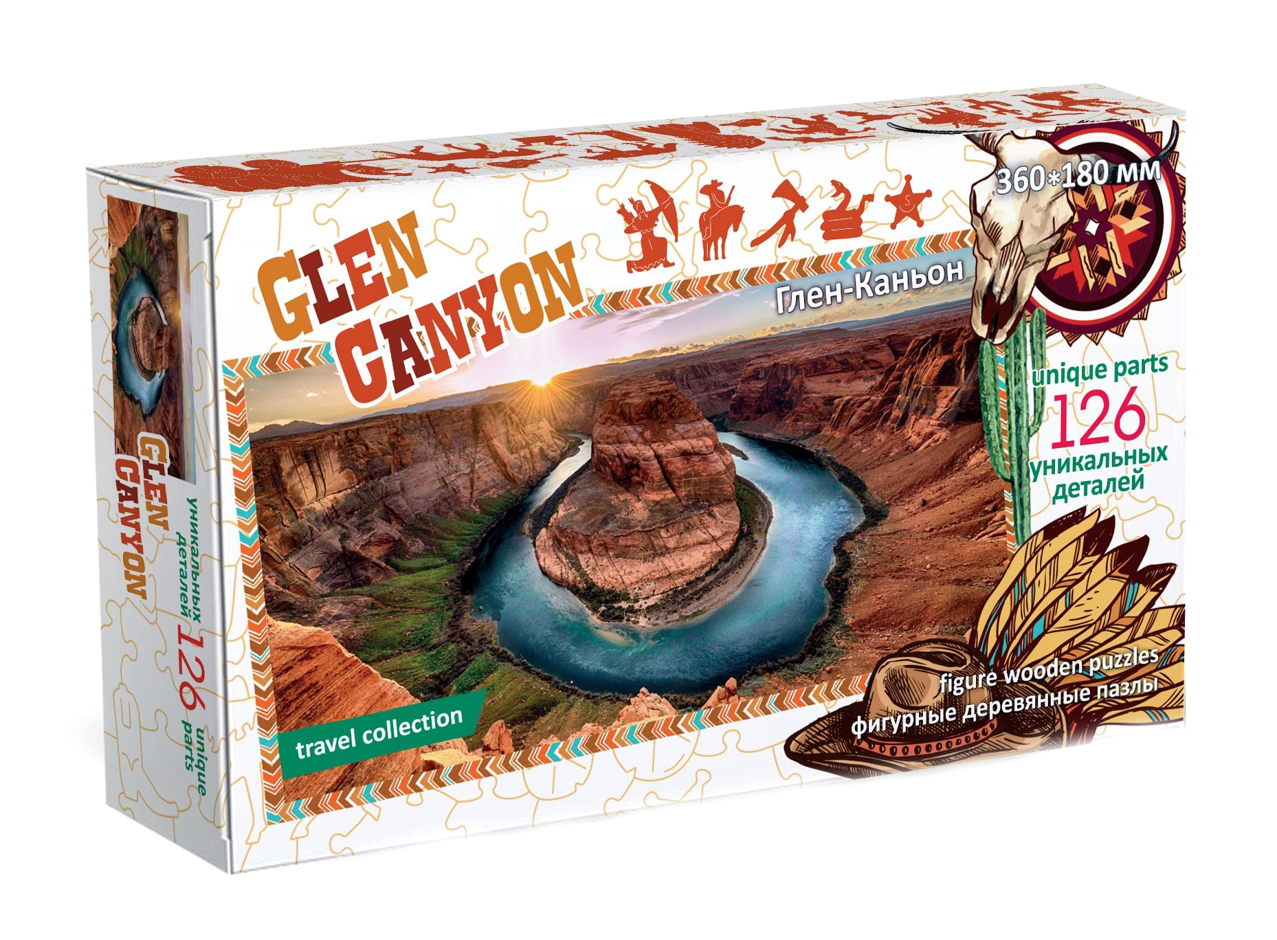 

Пазлы Нескучные игры фигурный, деревянный, Travel collection Glen Canyon, 126 деталей, фигурный, деревянный, "Travel collection", Glen Canyon, 126 деталей