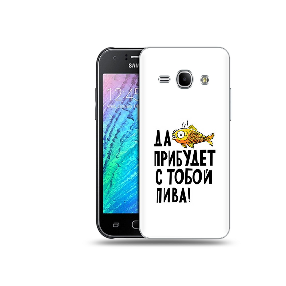 

Чехол MyPads Tocco для Samsung Galaxy J1 ДА прибудет с тобой пива (PT26162.569.58), Прозрачный, Tocco