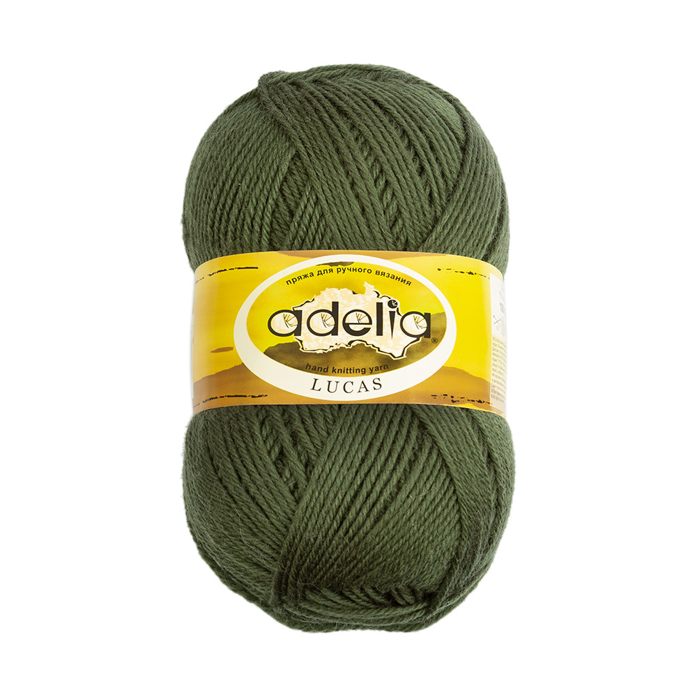 

Пряжа Adelia Lucas №32 хаки, Зеленый, Lucas