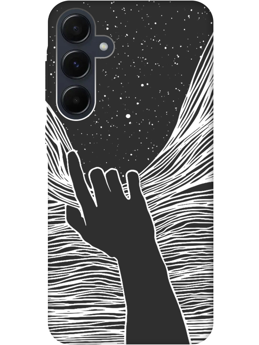 

Силиконовый чехол на Samsung Galaxy A35 с рисунком "Рука и нити" Soft Touch черный, 20012162