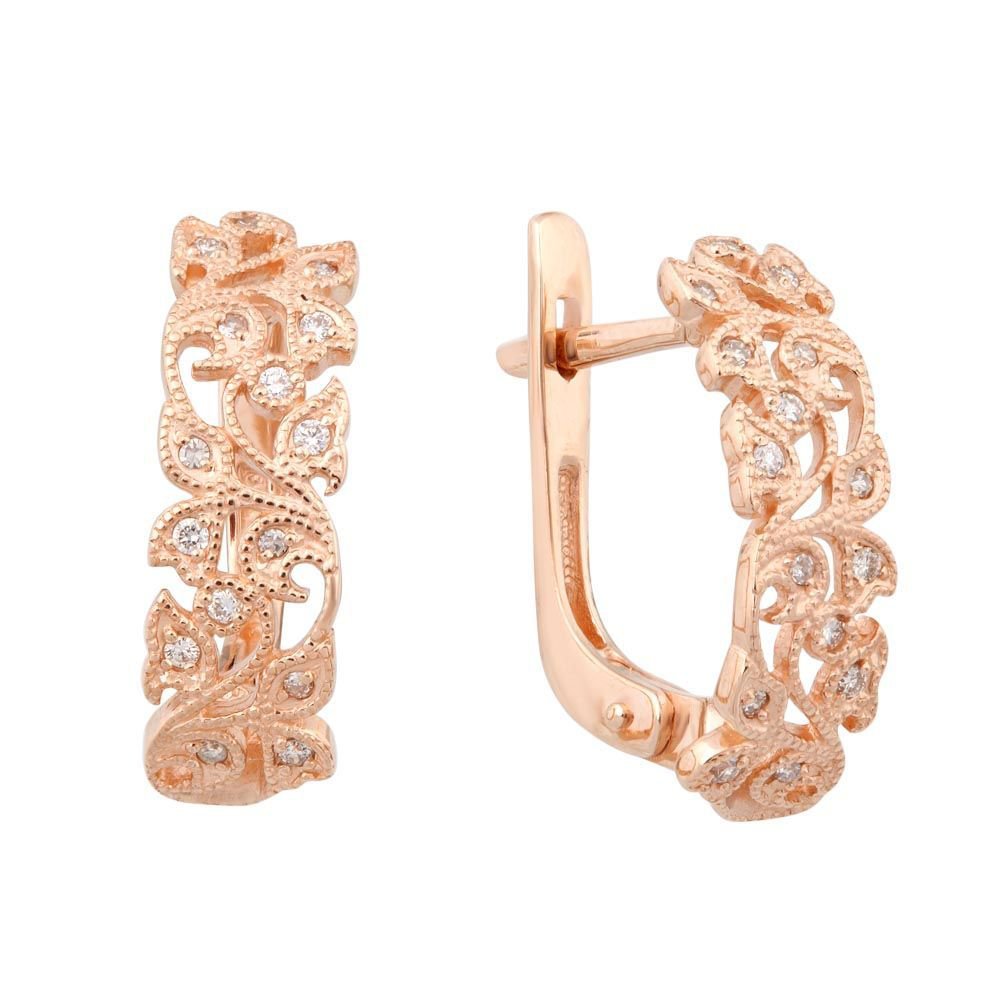 

Серьги из красного золота с бриллиантом 585Gold 102004188, 102004188
