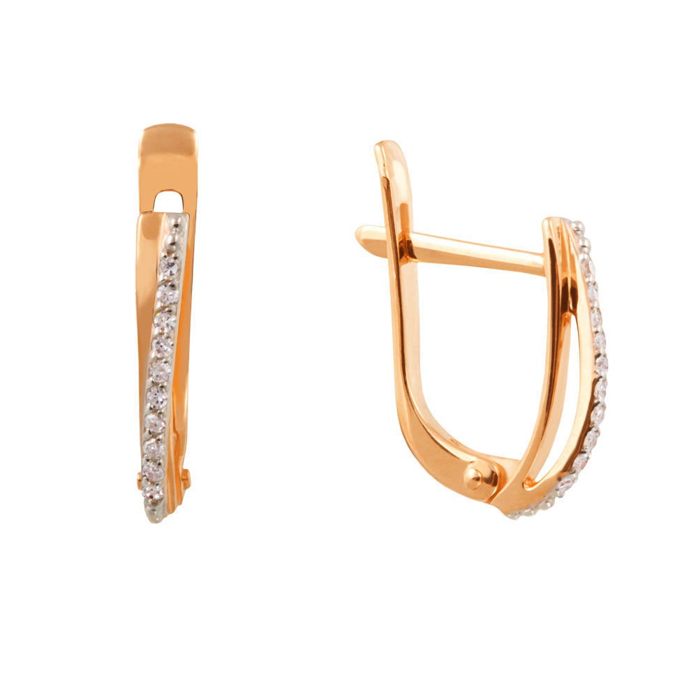 

Серьги из красного золота с бриллиантом 585Gold 102000094, 102000094