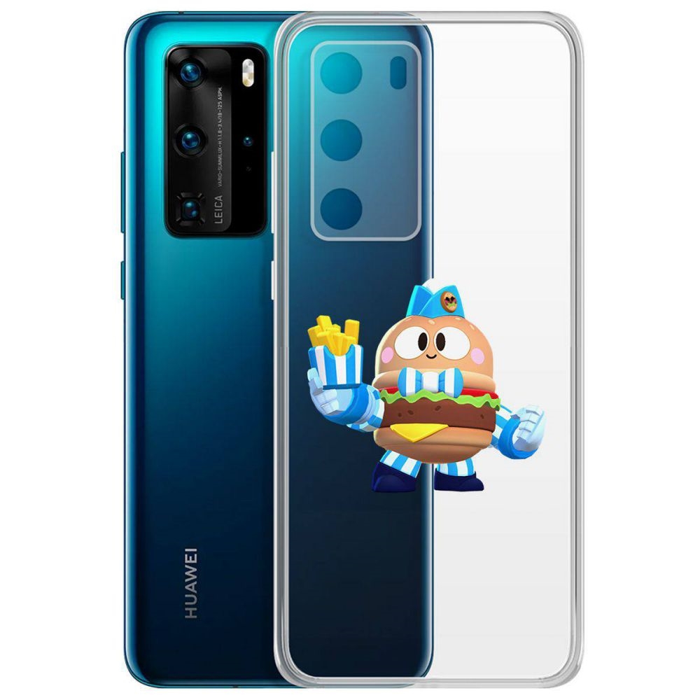 

Чехол-накладка Brawl Stars-Бургер Лу для Huawei P40
