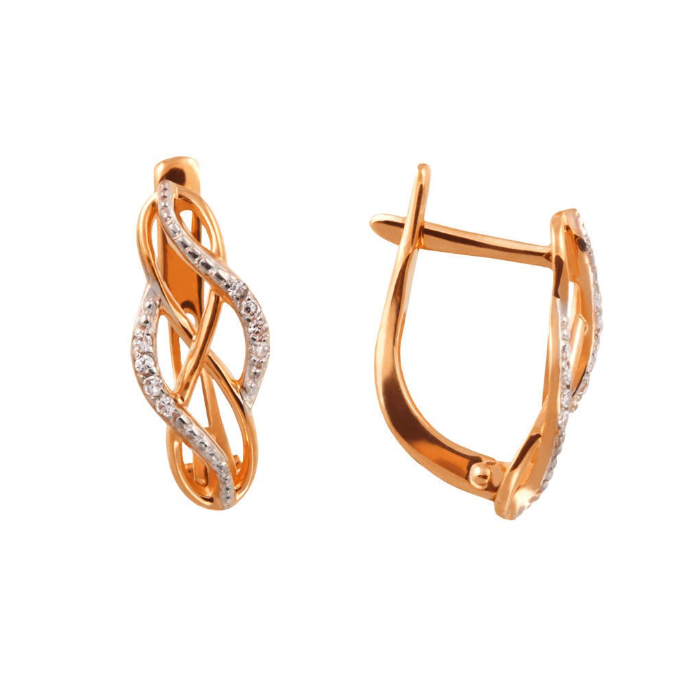 

Серьги из красного золота с бриллиантом 585Gold 102000095, 102000095