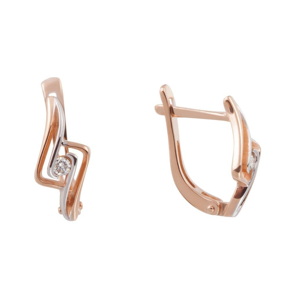 

Серьги из красного золота с бриллиантом 585Gold 102000828, 102000828