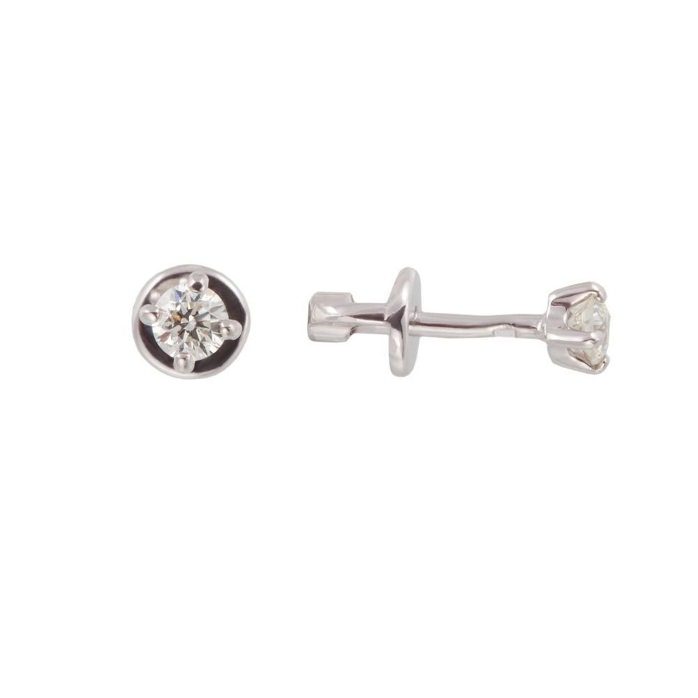 

Серьги из белого золота с бриллиантом 585Gold 102004003, 102004003