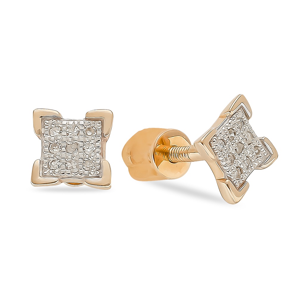 

Серьги из красного золота с бриллиантом 585Gold 102004042, 102004042