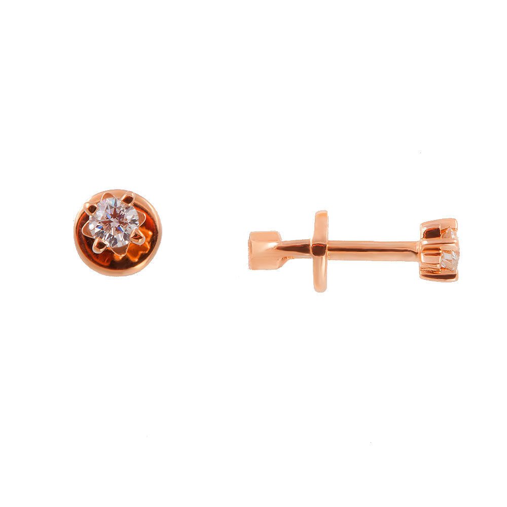 

Серьги из красного золота с бриллиантом 585Gold 102004002, 102004002