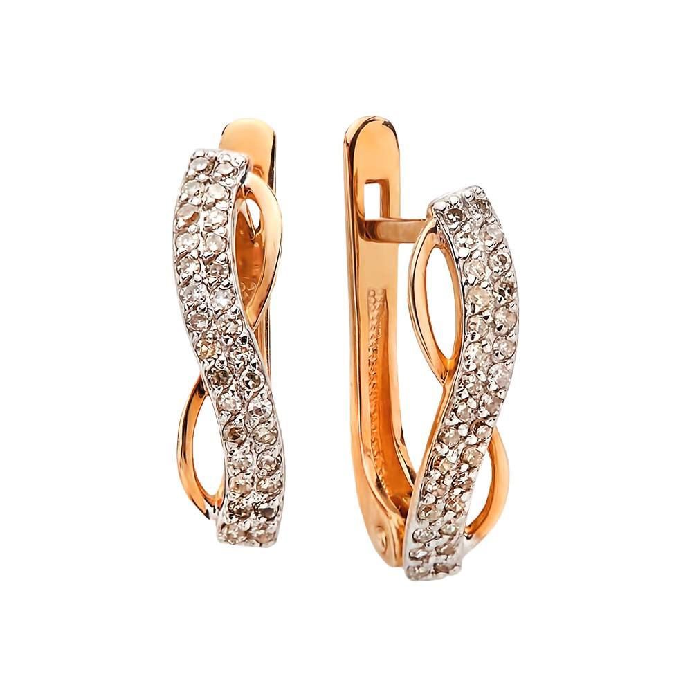 

Серьги из красного золота с бриллиантом 585Gold 102000963, 102000963