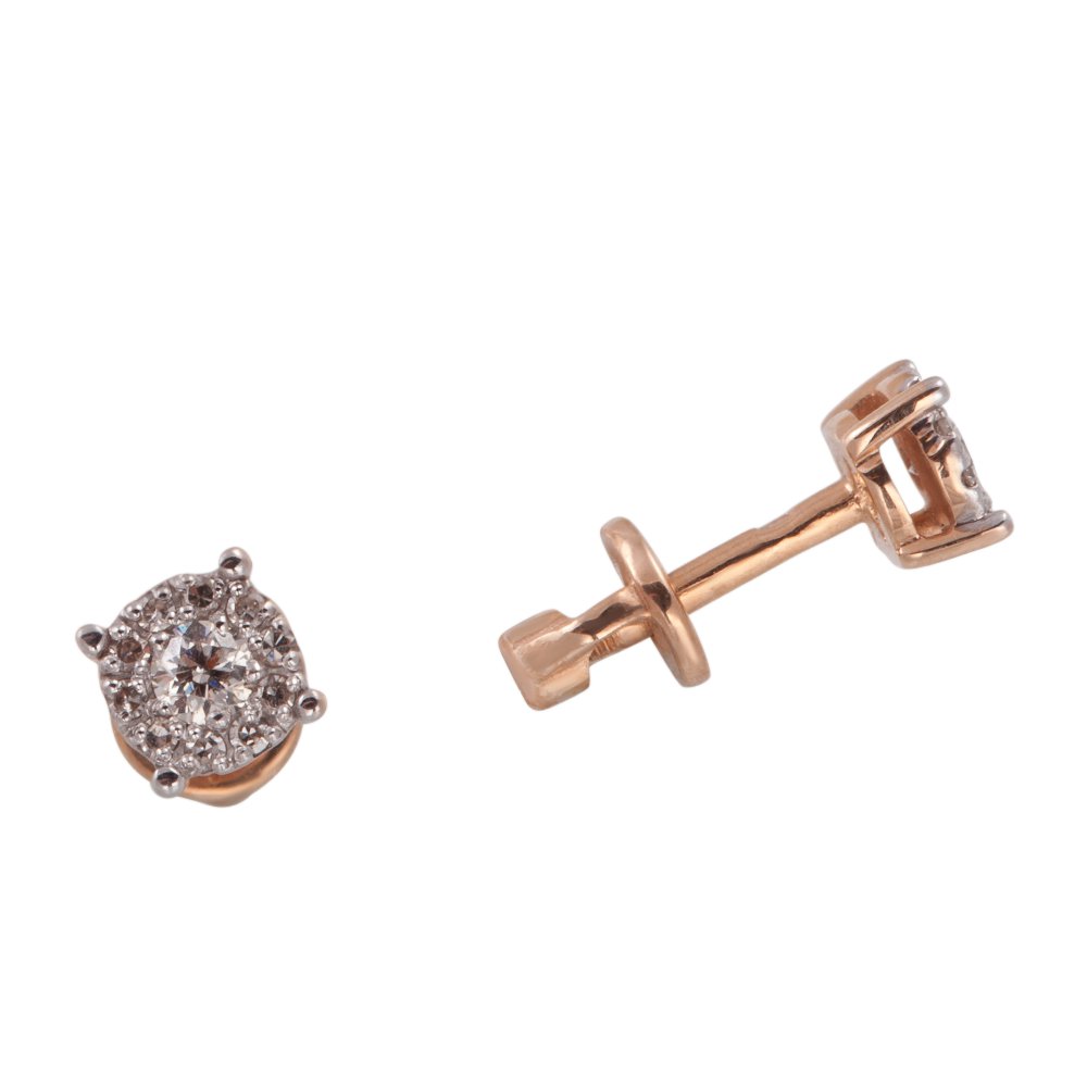 

Серьги из красного золота с бриллиантом 585Gold 102002332, 102002332