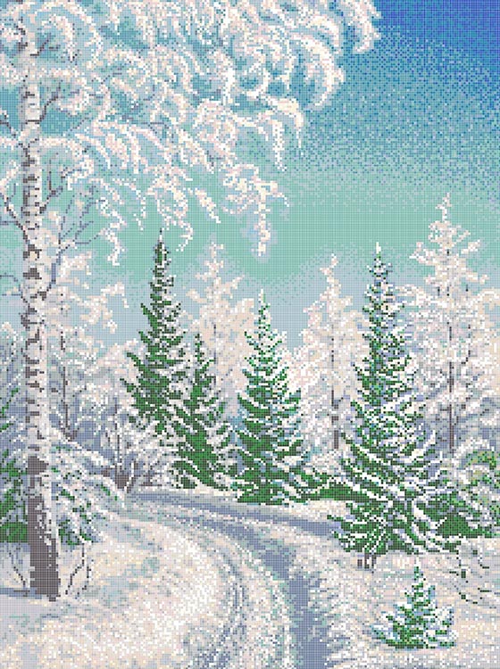 

Рисунок на канве Конёк Зачарованный лес