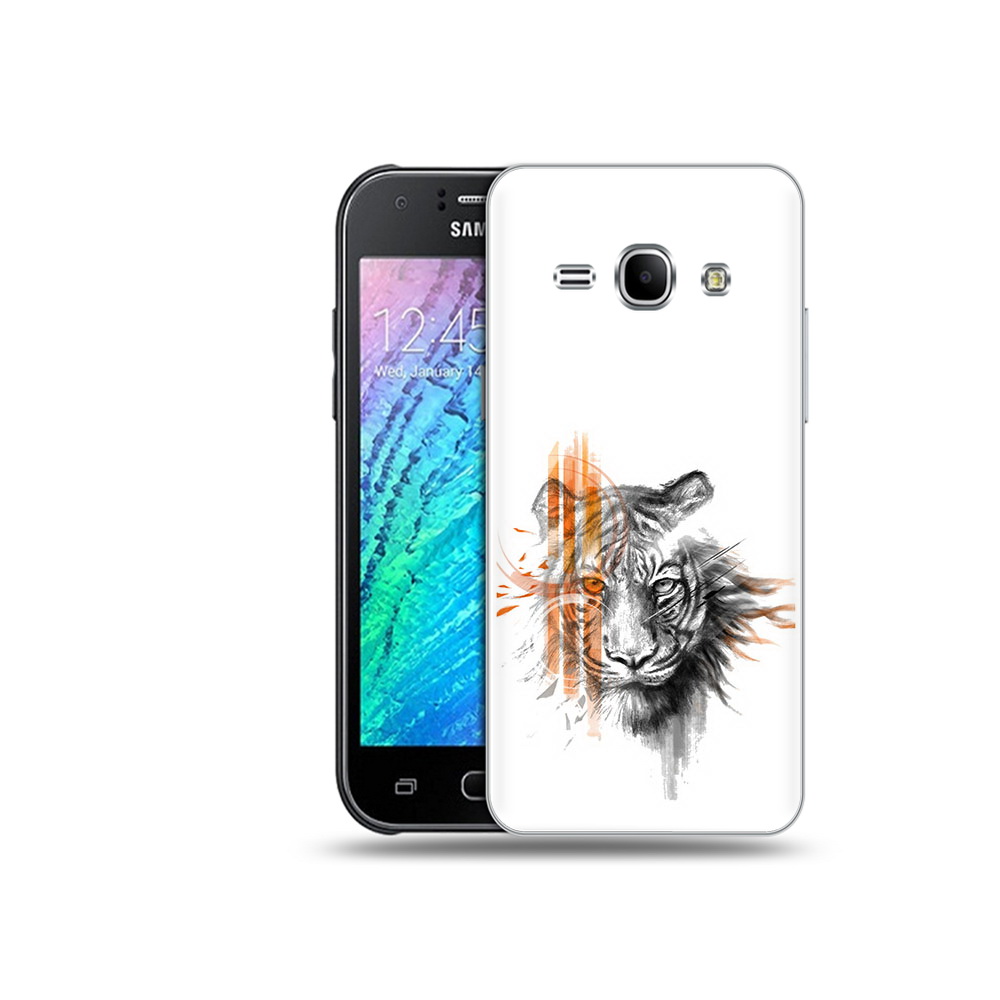 

Чехол MyPads Tocco для Samsung Galaxy J1 огненный тигр (PT26162.569.526), Прозрачный, Tocco