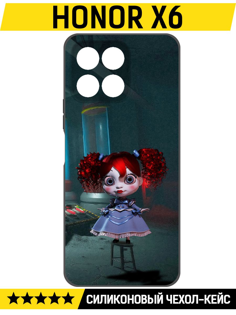 

Чехол-накладка Софт Хаги Ваги - Кукла Поппи для Honor X6, Черный