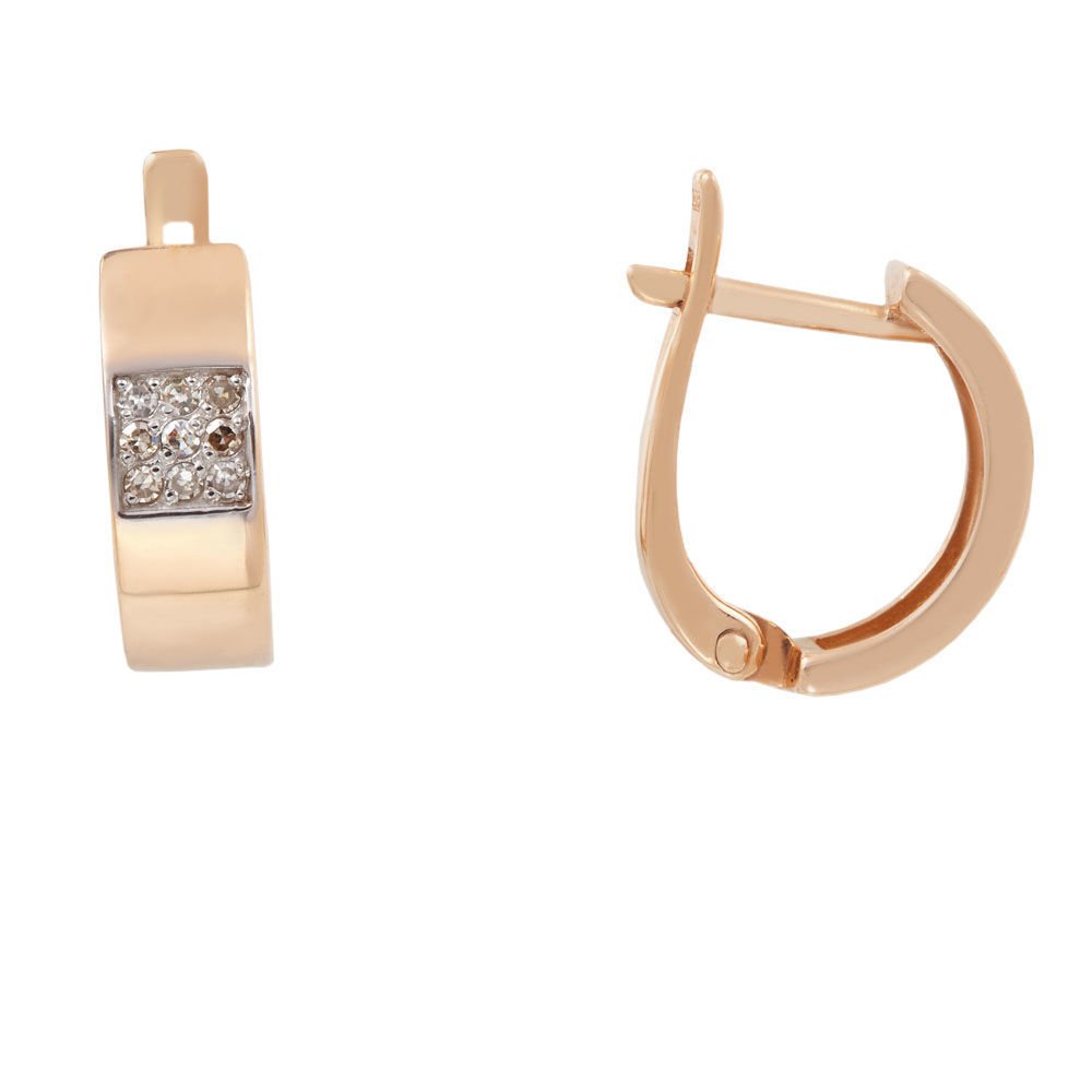 

Серьги из красного золота с бриллиантом 585Gold 102002311, 102002311