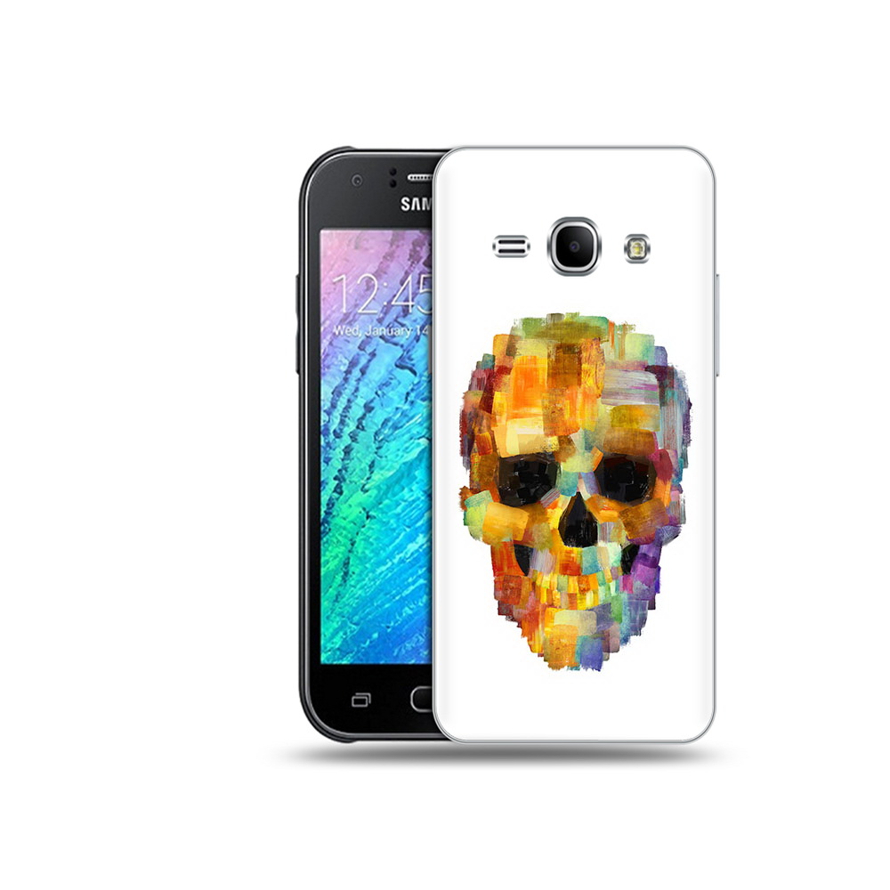 

Чехол MyPads Tocco для Samsung Galaxy J1 нарисованный череп (PT26162.569.516), Прозрачный, Tocco