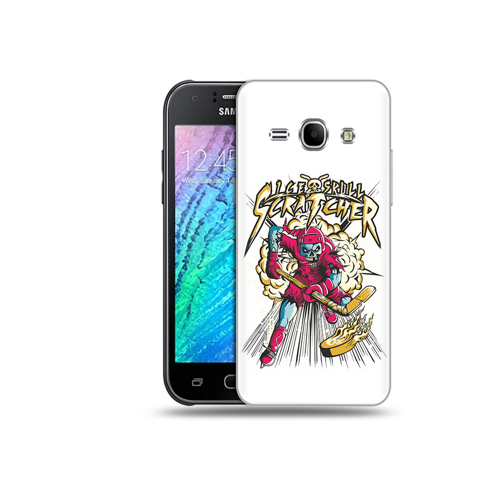

Чехол MyPads Tocco для Samsung Galaxy J1 нарисованный скелет хоккеист (PT26162.569.514), Прозрачный, Tocco