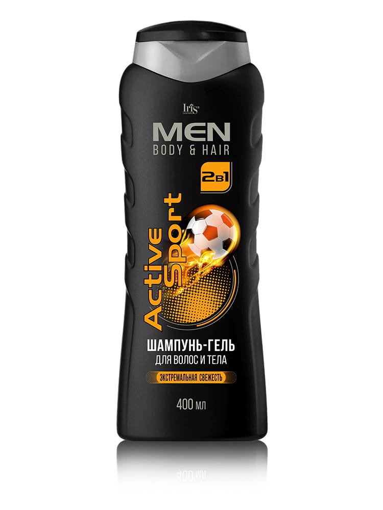 фото Шампунь-гель для волос и тела iris cosmetic men. active sport, 400 мл