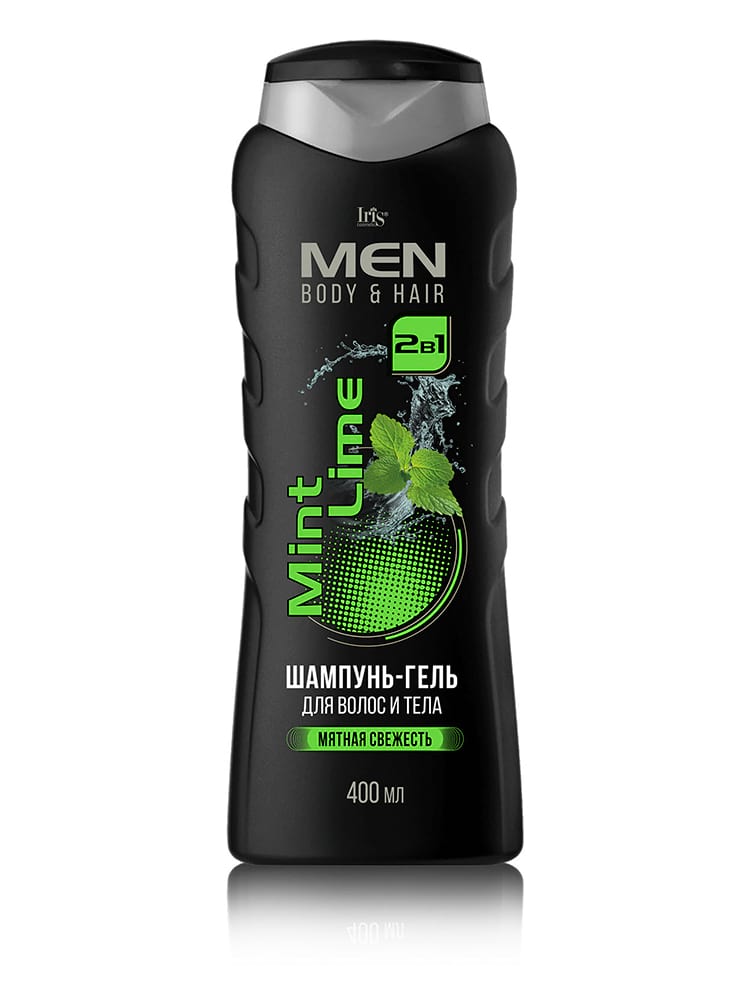 фото Шампунь-гель для волос и тела iris cosmetic men. mint lime, 400 мл