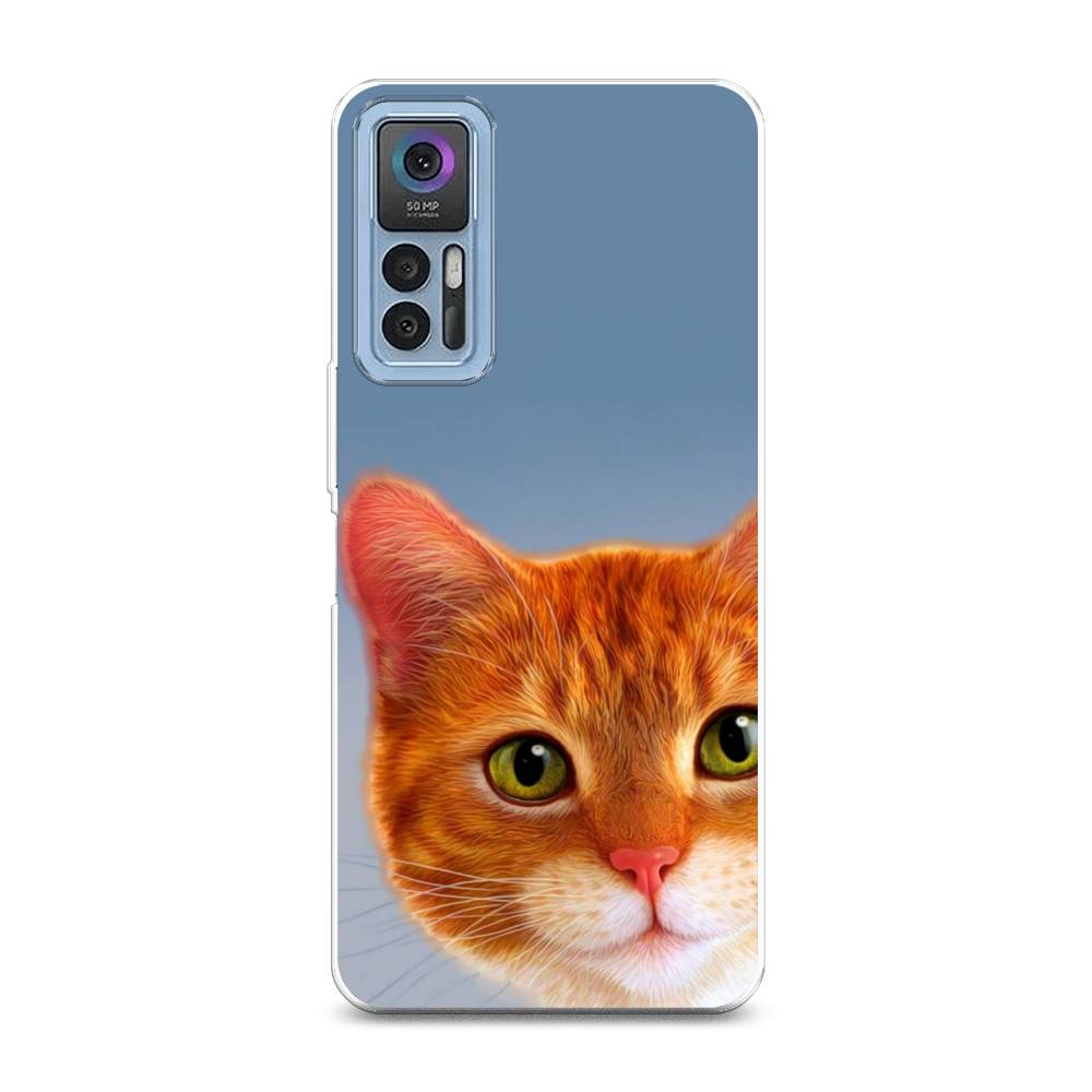 

Чехол на TCL 30 "Любопытный котик", Коричневый, 290950-1