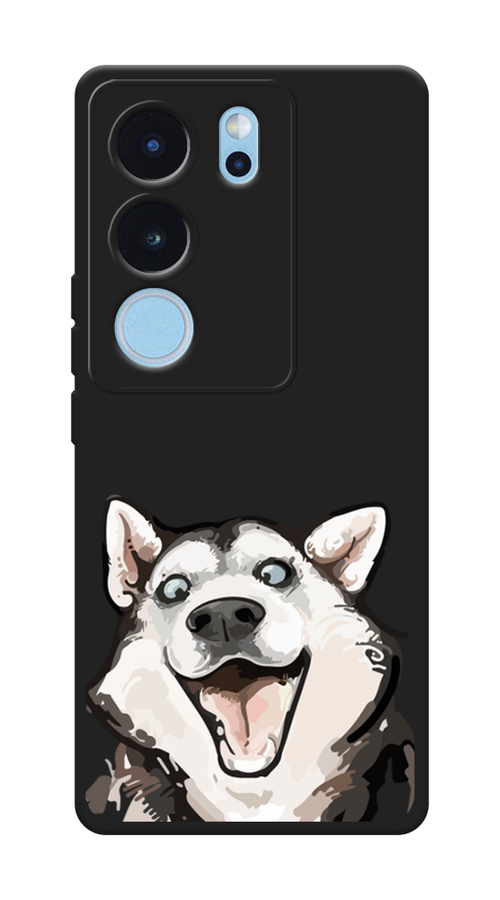 

Чехол Awog на Vivo V29 5G "Радостный хаски", Белый;голубой;черный, 269352-1