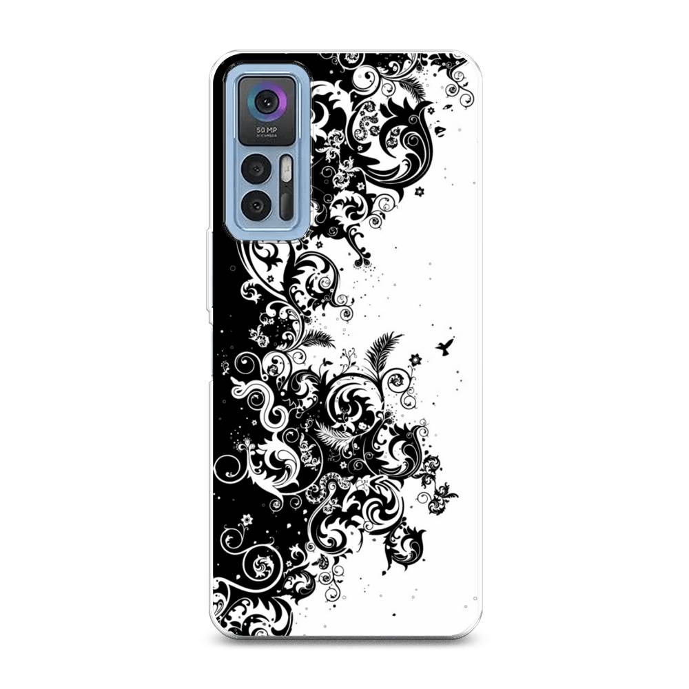 

Чехол на TCL 30 "Черно белый узор", Белый;черный;серый, 290950-3
